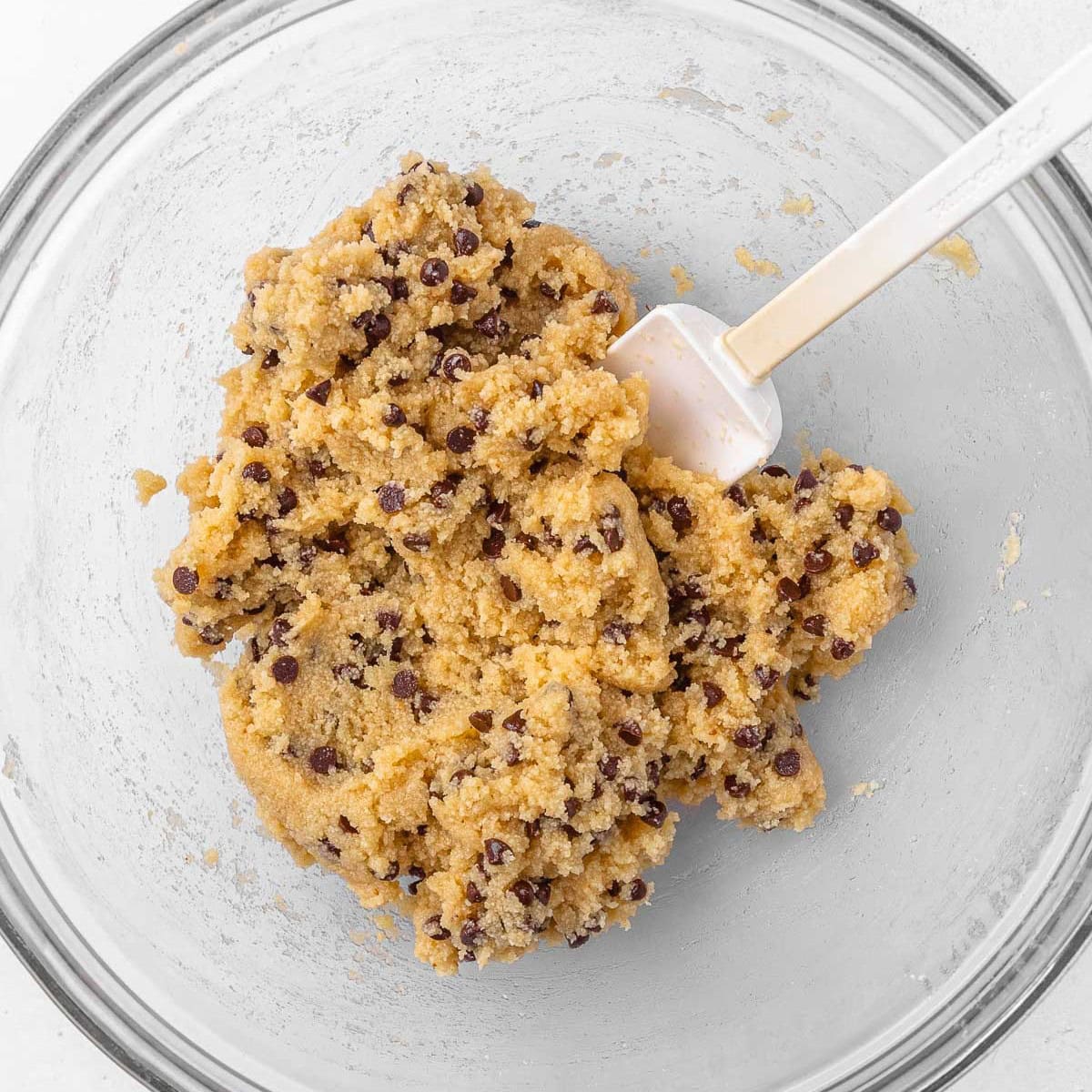 Cookie dough after completely combined.