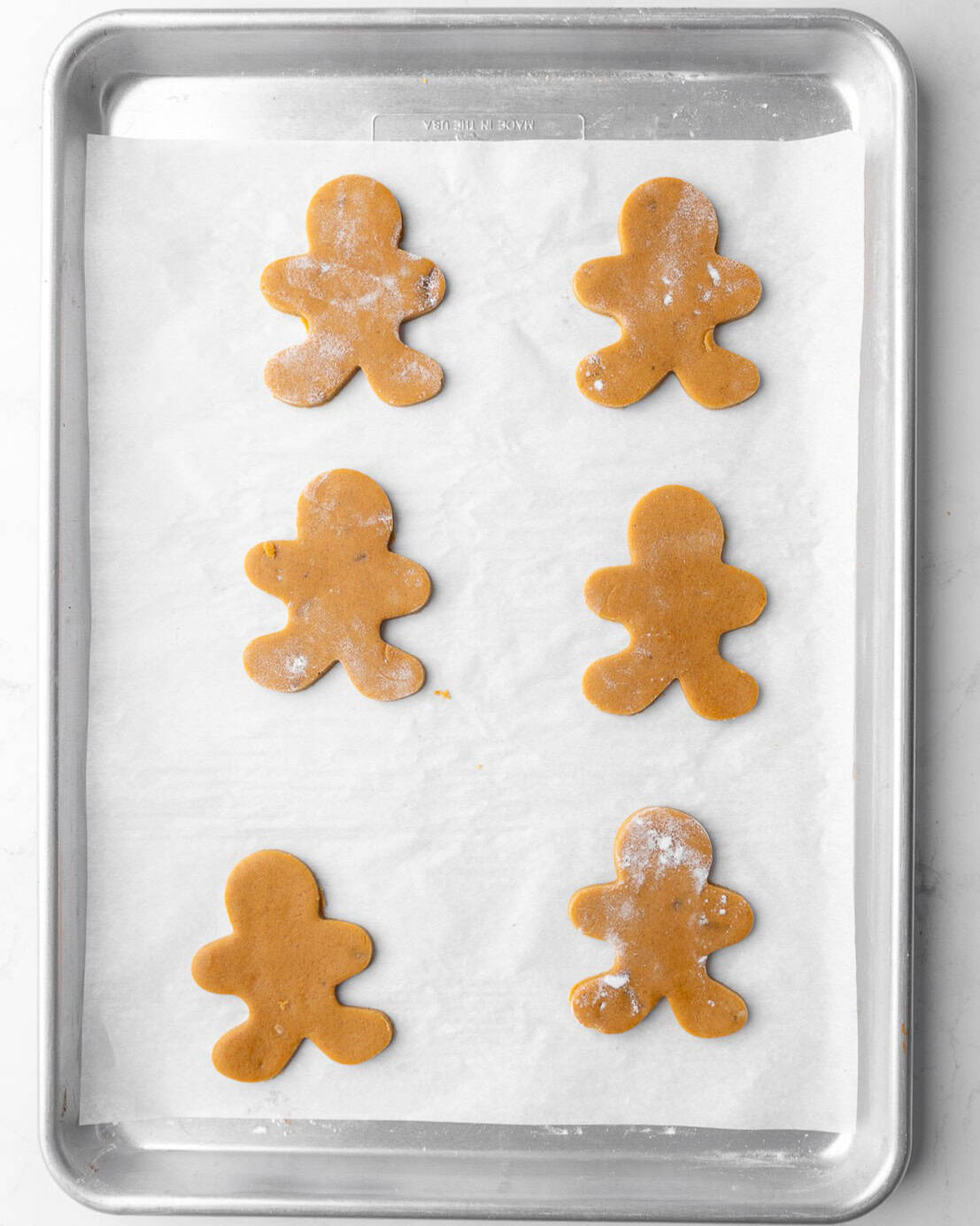 Cookies placed on prepared sheet pan.
