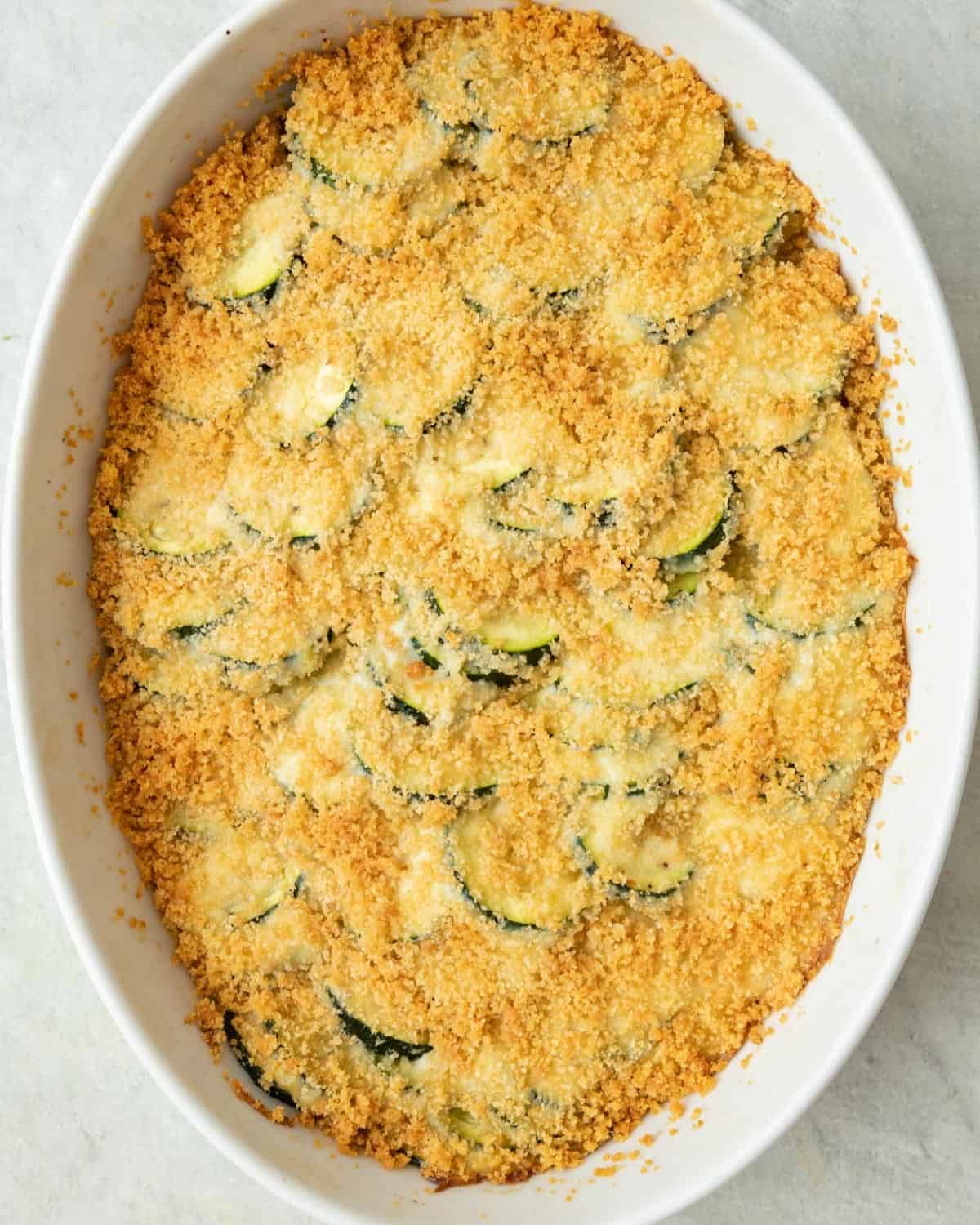 After baking showing golden brown top.