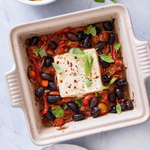 Baked feta dip.