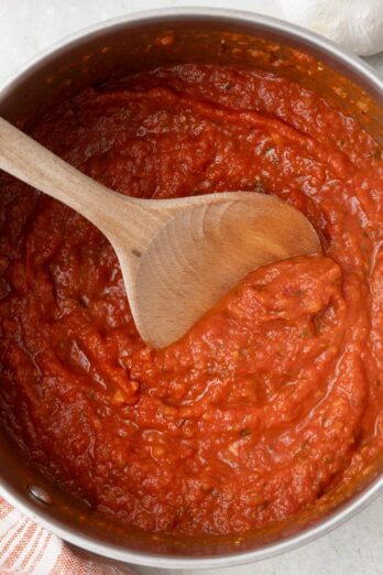 Homemade pizza sauce.