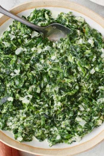 Cream spinach recipe.