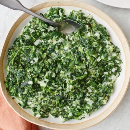 Cream spinach recipe.