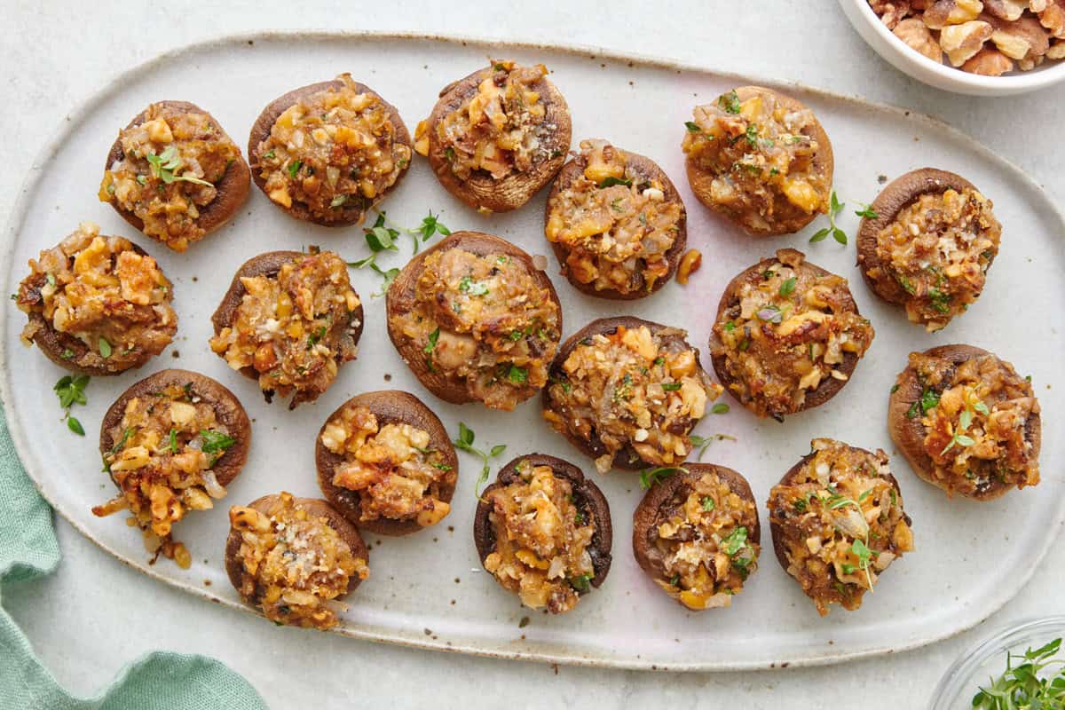 Vegetarian Stuffed Mushrooms.