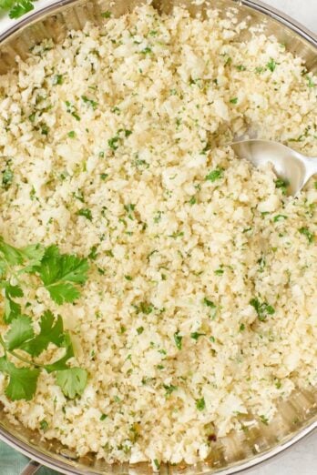 Cilantro lime cauliflower rice.