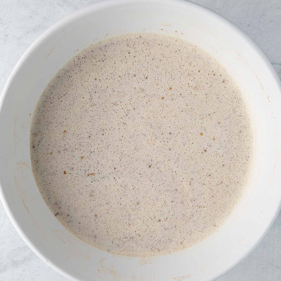 Batter after mixing.