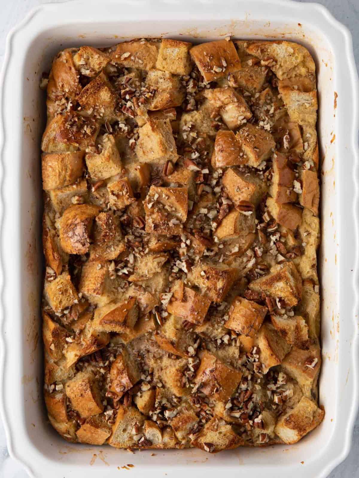 French toast after baking