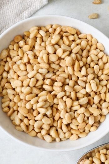 How to toast pine nuts.