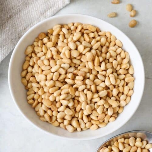How to toast pine nuts.