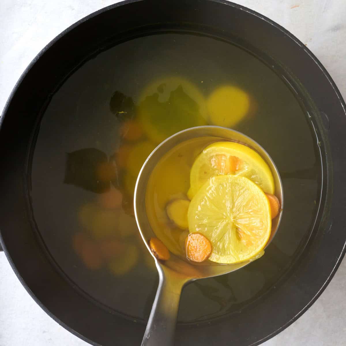 After simmering.