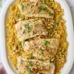 Sayadiah on a platter with rice.