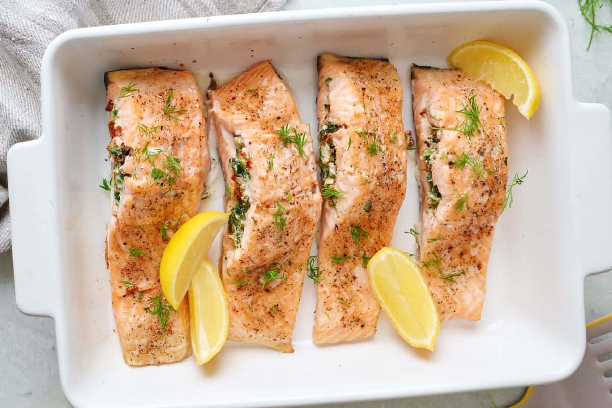 Stuffed Salmon.