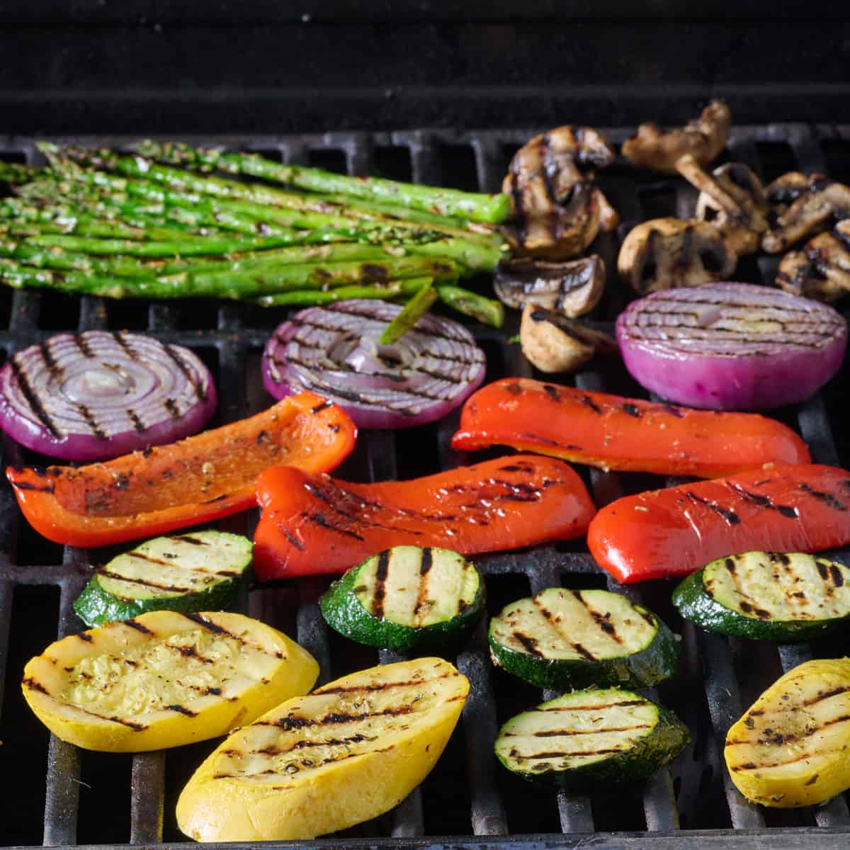 After cooking with grill marks.