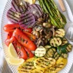 Plate of grilled vegetables thumbnail.