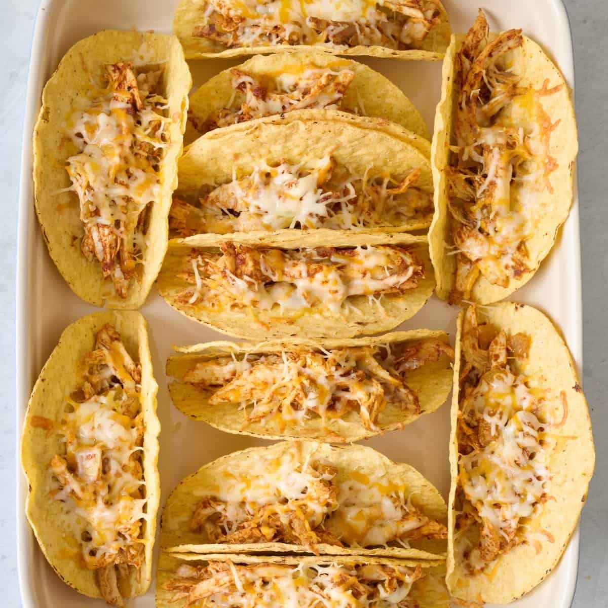 Tacos after baked in oven.