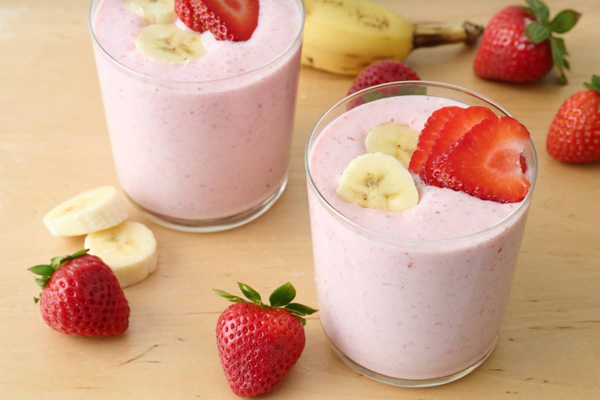Strawberry Banana Smoothie. 