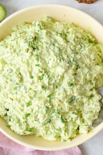 Avocado egg salad recipe.