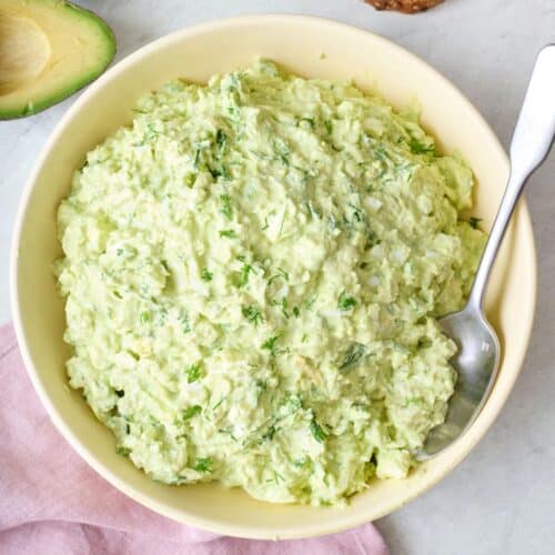 Avocado egg salad recipe.