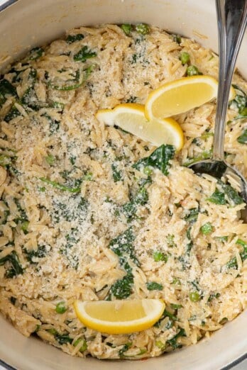 Cheesy Lemon Orzo.