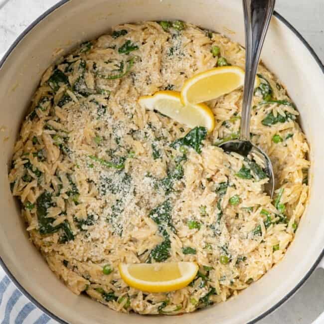 Cheesy Lemon Orzo.