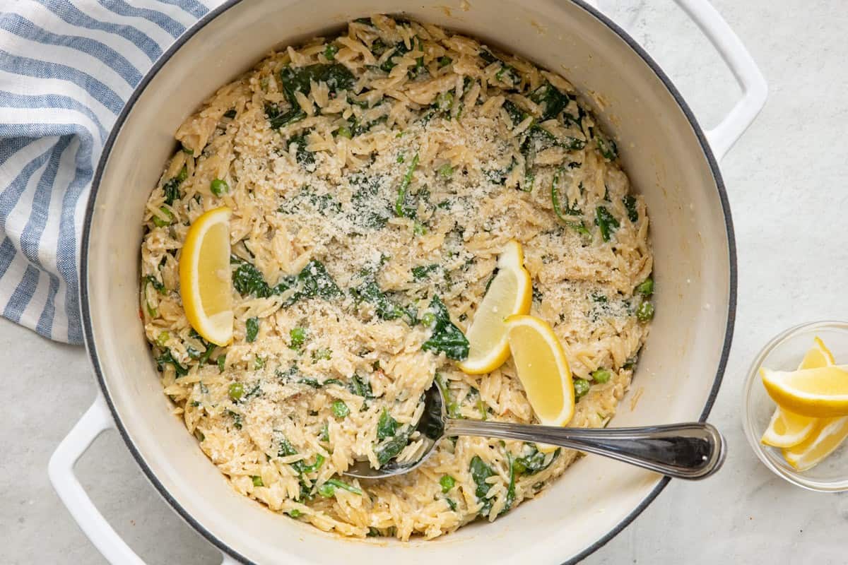 Cheesy Lemon Orzo.
