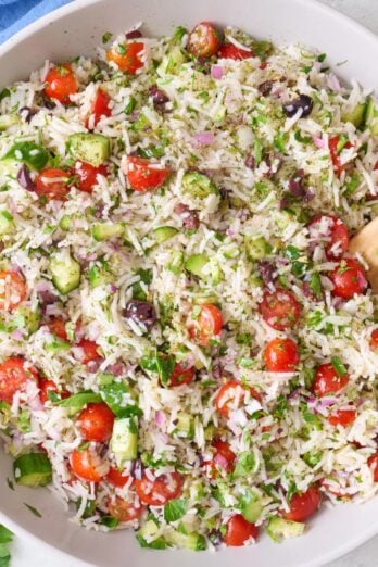 Mediterranean rice salad recipe.