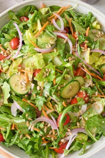 Mixed greens salad recipe.