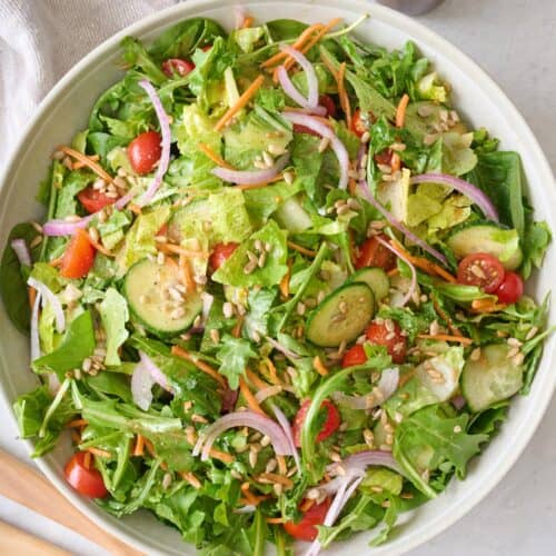 Mixed greens salad recipe.