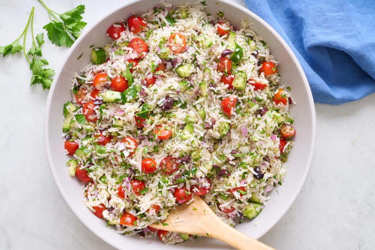 Mediterranean Rice Salad.