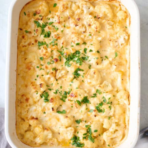 Cauliflower mac and cheese recipe.