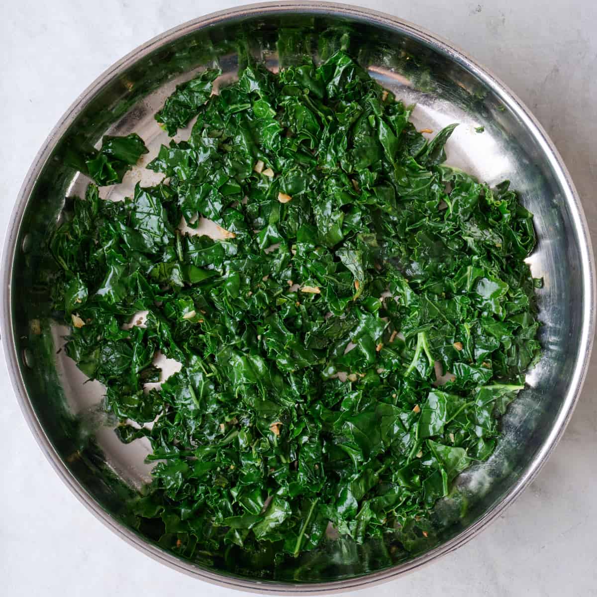 After cooking and deep green.