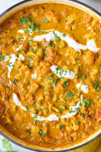 Cauliflower curry recipe.
