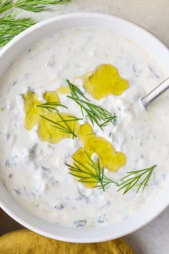 Greek yogurt sauce recipe.