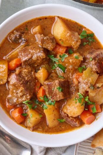 Stovetop beef stew recipe.