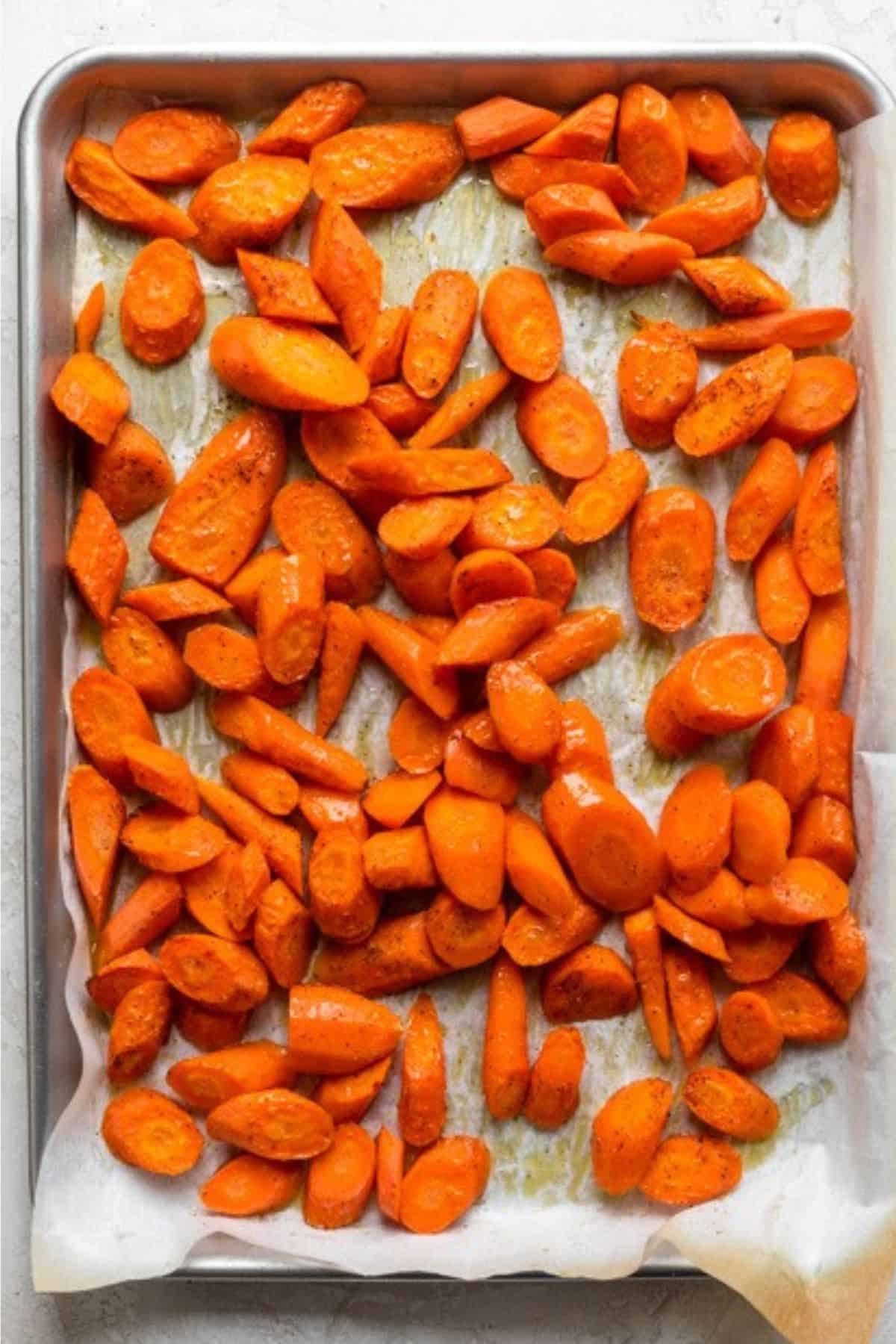 After roasting until tender.