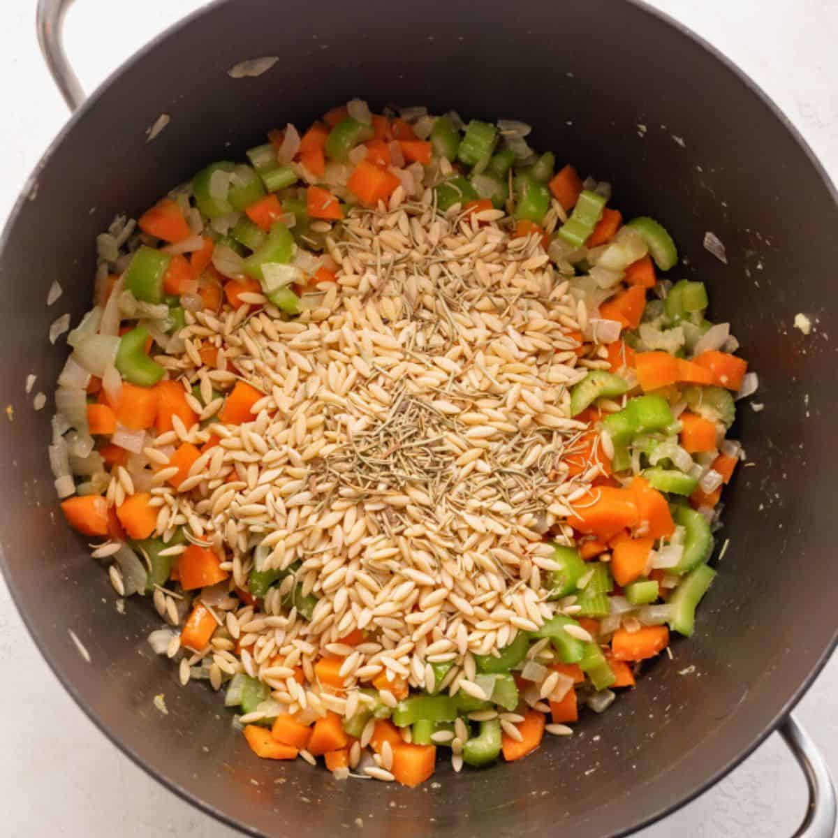 Orzo added.