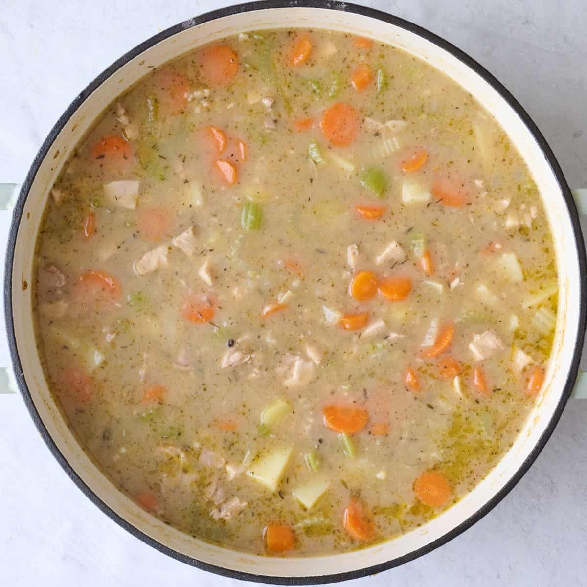 Stew after thickening.