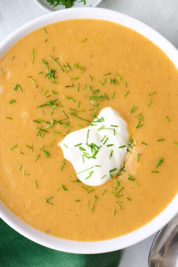 Creamy potato soup recipe.