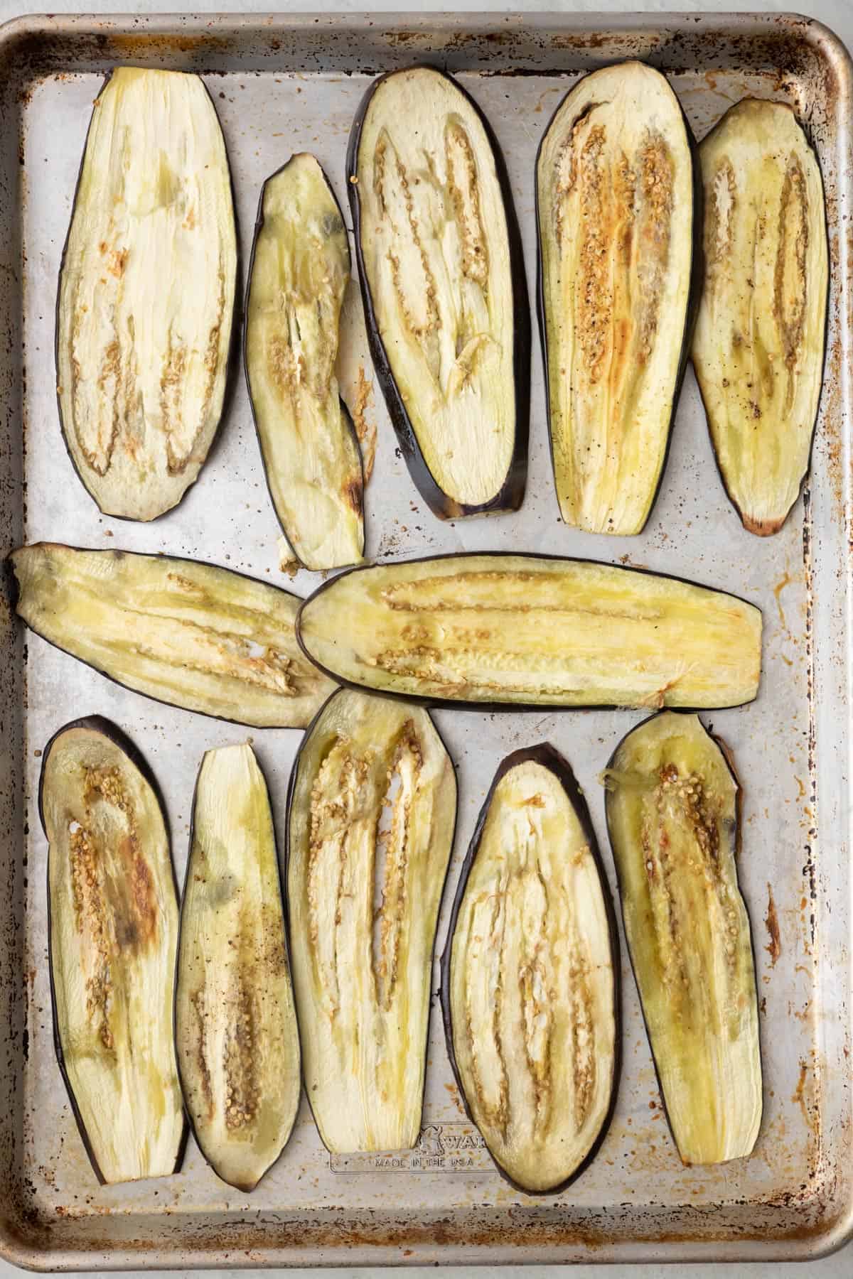 Eggplant after roasting.