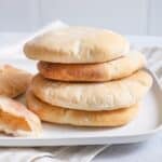 Homemade pita bread recipe.