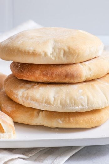 Homemade pita bread recipe.
