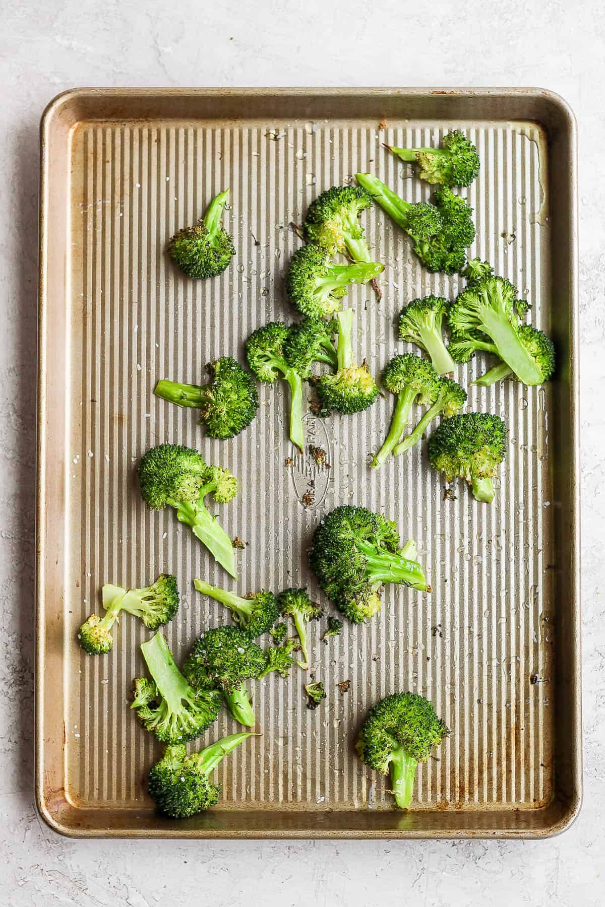 Recipe after roasting on pan.