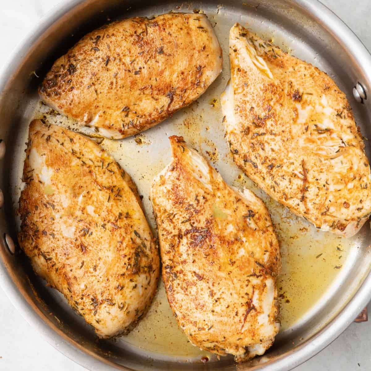 After flipping to show a golden brown crust.