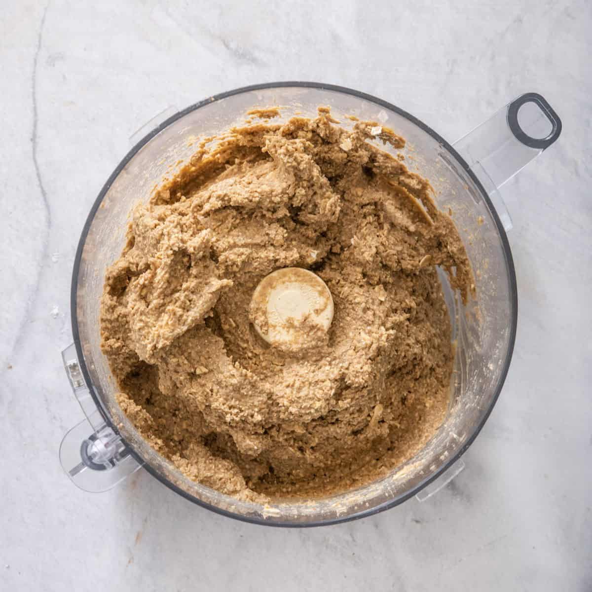 Lentil mixture after processing into a smooth thick base.