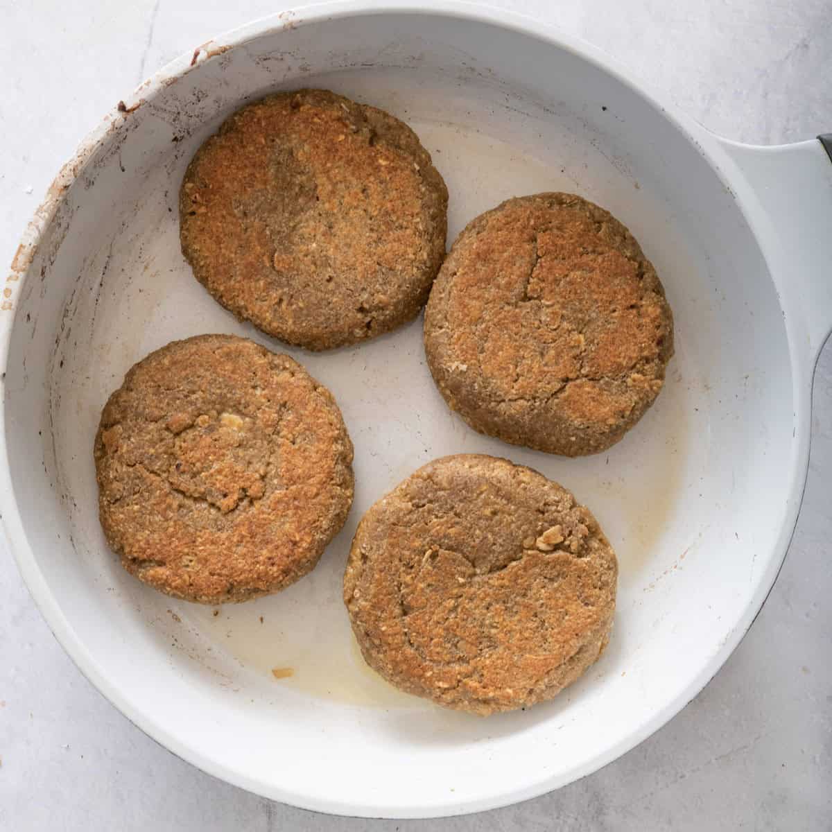 After flipping and browned.