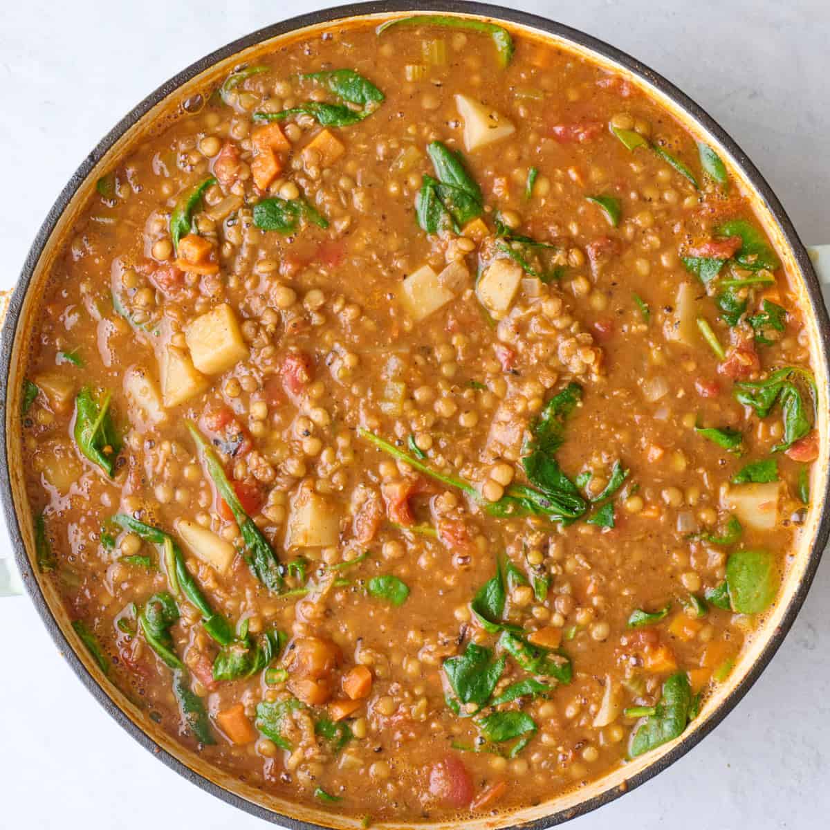 After spinach is tender