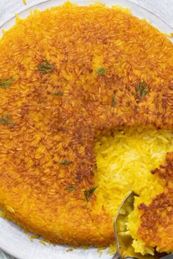Persian rice Tahdig recipe.
