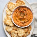 Roasted red pepper hummus recipe.