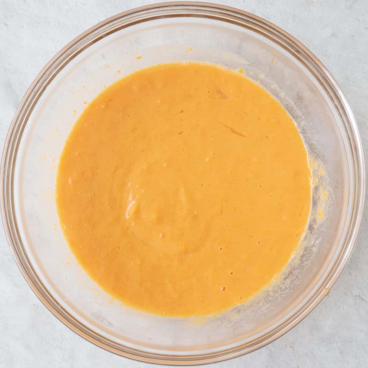 Sweet potato mixture after combining.