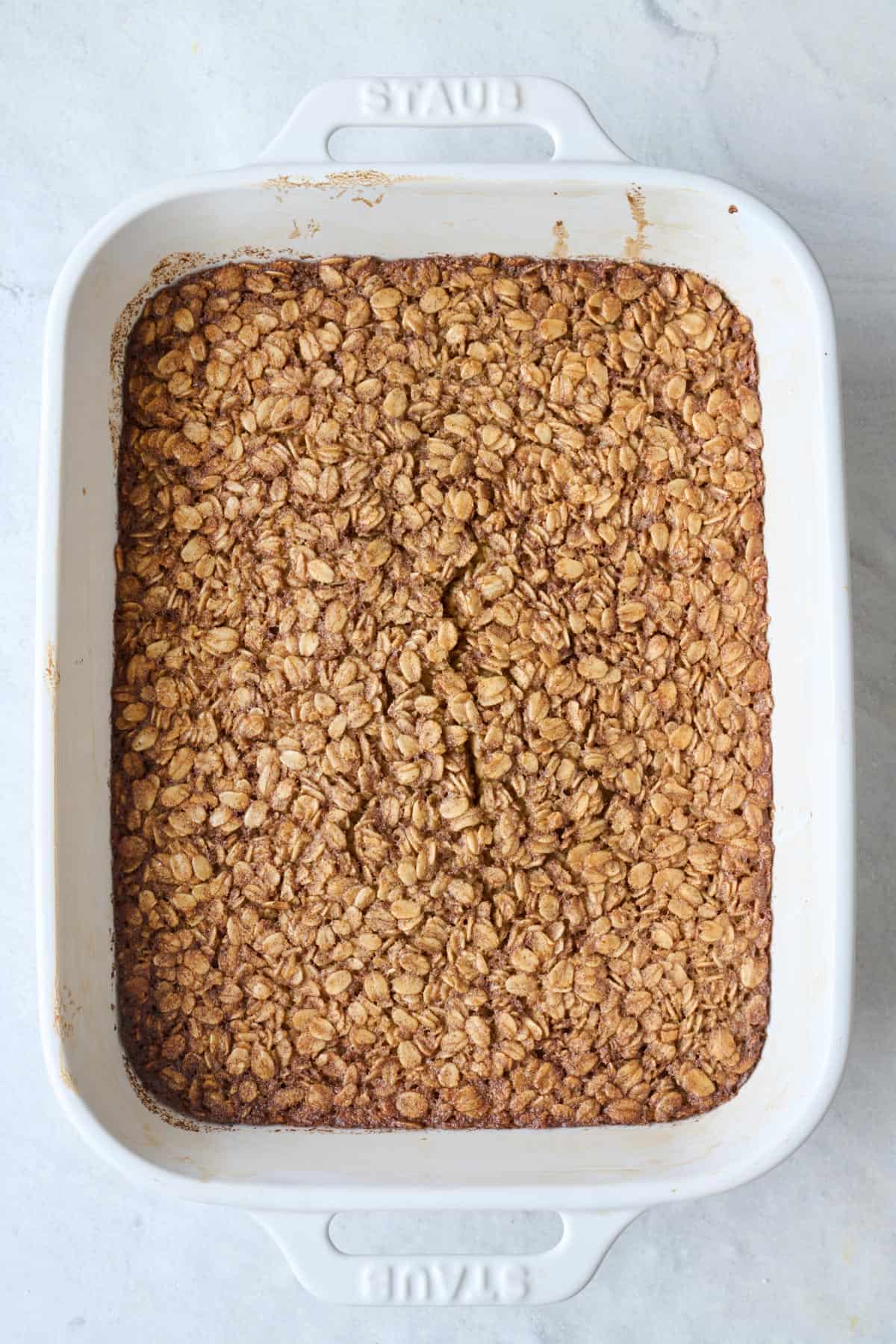 After baking and set with a golden top.